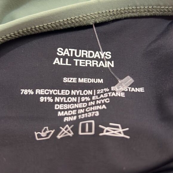 Saturdays NYC All Terrain one piece swim suit in Olive size medium NWT - Picture 11 of 11